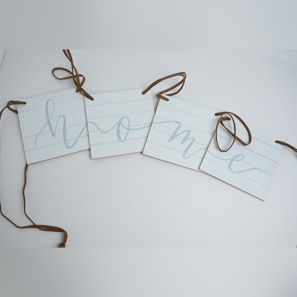 Rustic White and Gray HOME Sign